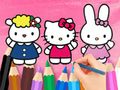 بازی Hello Kitty With Friends :ﯼﺰﯿﻣﺁ ﮓﻧﺭ ﺏﺎﺘﮐ  آنلاین