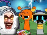 بازی Sprunki Castle Panic ﺖﻟﺍﻮﺗ Skibidi  آنلاین