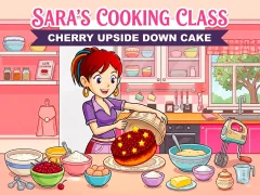 بازی Sara’s Cooking Class: Cherry Upside Down Cake آنلاین
