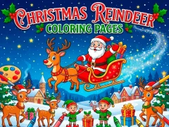 بازی Christmas Reindeer Coloring Pages آنلاین