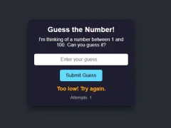 بازی Number Guessing آنلاین