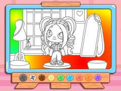 بازی Coloring Book: Avatar Girl Dress Up Shopping آنلاین