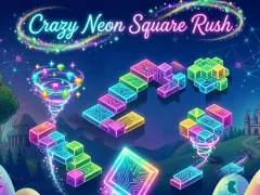 بازی Crazy Neon Square Rush آنلاین