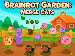 بازی Brainrot Garden. Merge Cats آنلاین