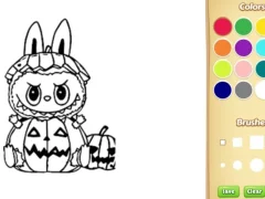بازی Halloween Labubu Coloring & Drawing Game آنلاین