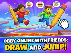 بازی Obby online with friends: Draw and Jump! آنلاین