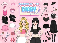 بازی Paper Doll Diary: Dress Up DIY آنلاین