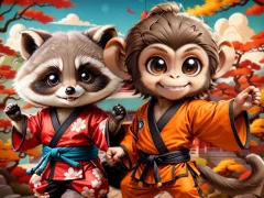 بازی Kung-Fu Little Animals آنلاین