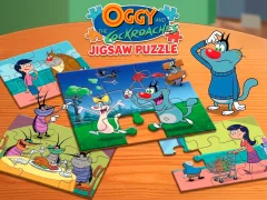 بازی Oggy and the Cockroaches Jigsaw Puzzle آنلاین