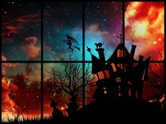 بازی Sliding Halloween Party آنلاین