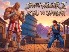 بازی Street Fighter II Ryu vs Sagat آنلاین