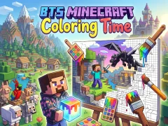بازی BTS Minecraft Coloring Time آنلاین
