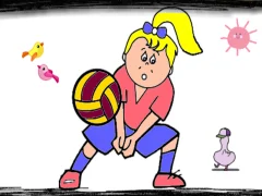 بازی Volleyball Fun Coloring آنلاین