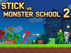 بازی Stick vs Monster School 2 آنلاین