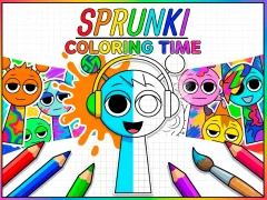 بازی Sprunki Coloring Time آنلاین