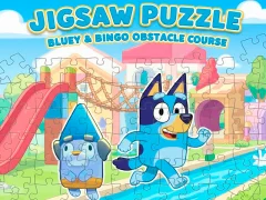 بازی Jigsaw Puzzle: Bluey & Bingo Obstacle Course آنلاین
