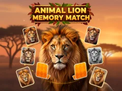 بازی Animal Lion Memory Match آنلاین