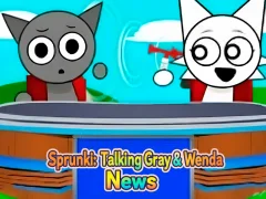 بازی Sprunki: Talking Gray & Wenda News آنلاین