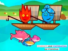 بازی FireBoy And WaterGirl Go Fishing آنلاین
