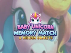بازی Baby Unicorn Memory Match & Hidden Objects آنلاین