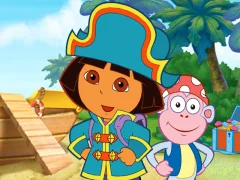 بازی Dora The explorer Dora's Pirate Boat Treasure Hunt آنلاین