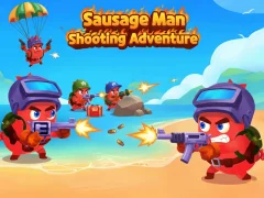 بازی Sausage Man Shooting Adventure آنلاین