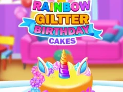 بازی Rainbow Glitter Birthday Cakes آنلاین