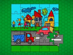 بازی Stick Family Fun Time Jigsaw آنلاین