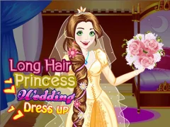 بازی Long Hair Princess Wedding Dress up آنلاین