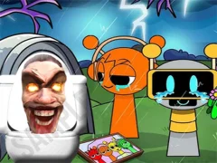 بازی Sprunki Castle Panic Skibidi Toilet آنلاین