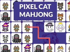 بازی Pixel cat mahjong آنلاین