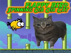 بازی Flappy Bird Spinning oia oia Cat آنلاین