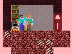 بازی Alex and Steve Nether آنلاین