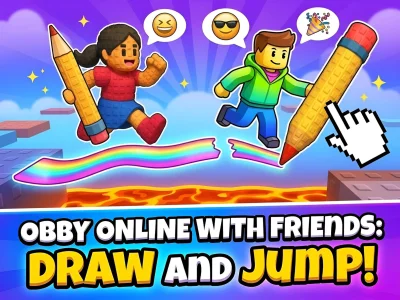 بازی Obby online with friends: Draw and Jump! آنلاین