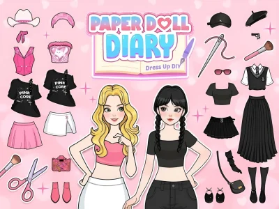 بازی Paper Doll Diary: Dress Up DIY آنلاین