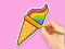 بازی Coloring Book: Rainbow Ice Cream آنلاین