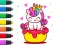 بازی Coloring Book: Unicorn Cupcake آنلاین