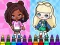بازی Coloring Book: Aha World Sporty Girl آنلاین