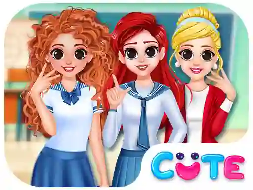 بازی BFF Princess Back To School آنلاین