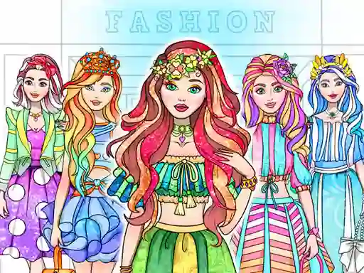 بازی Girl Coloring Dress Up Games آنلاین