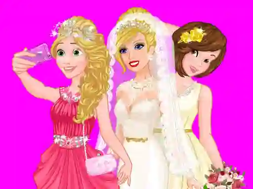 بازی Barbie's Wedding Selfie With Princesses آنلاین