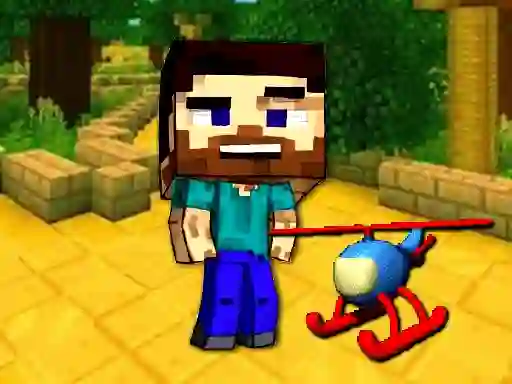 بازی Mineblock Helicopter Adventure آنلاین