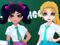 بازی Jacqueline and Eliza School Bag Design Contest آنلاین