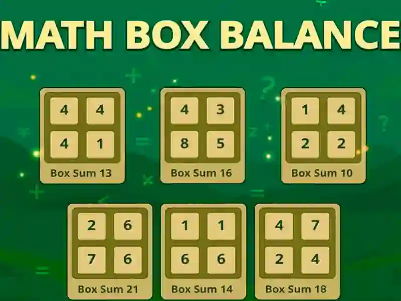 بازی Math Box Balance آنلاین