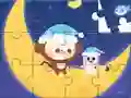 بازی Jigsaw Puzzle: Monkey With Moon آنلاین