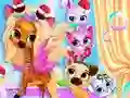 بازی Pets Grooming Bubble Party آنلاین