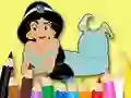 بازی Coloring Book: Princess Jasmine آنلاین