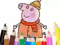 بازی Coloring Book: Mommy Pig Winter آنلاین