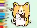 بازی Coloring Book: Hugging Cat آنلاین