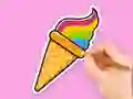 بازی Coloring Book: Rainbow Ice Cream آنلاین